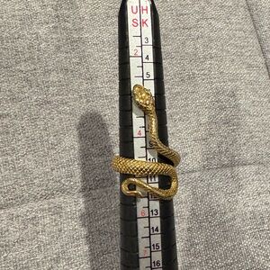 Gold snake fashion ring